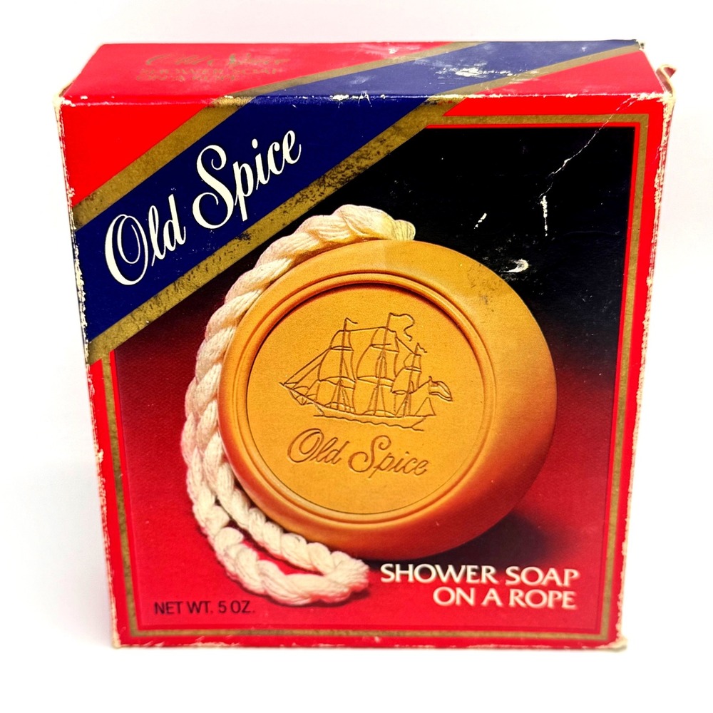Vintage Old Spice Soap On A Rope Shulton Inc 5oz Bar New In Box Collectible USA